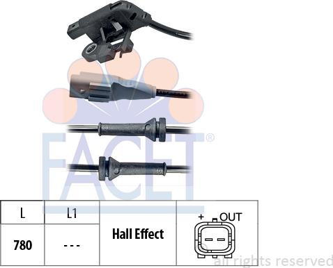 FACET 210.032 - Sensore, N° giri ruota autozon.pro