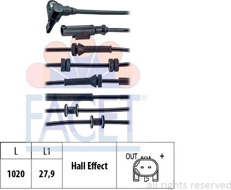 FACET 210.021 - Sensore, N° giri ruota autozon.pro