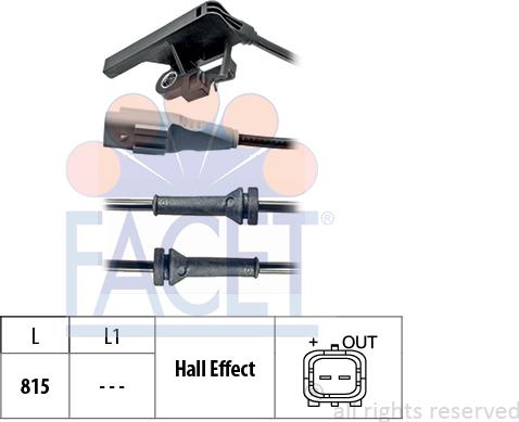 FACET 210.028 - Sensore, N° giri ruota autozon.pro