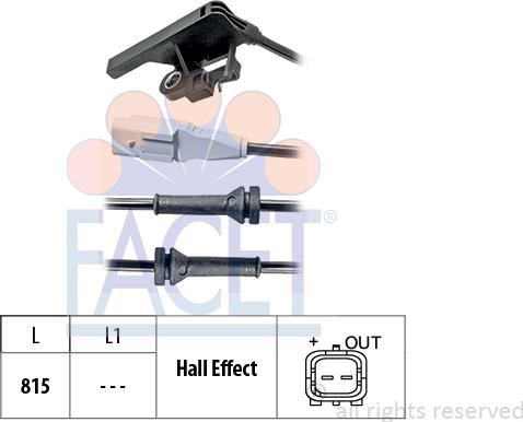 FACET 210.027 - Sensore, N° giri ruota autozon.pro