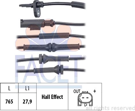 FACET 210.074 - Sensore, N° giri ruota autozon.pro