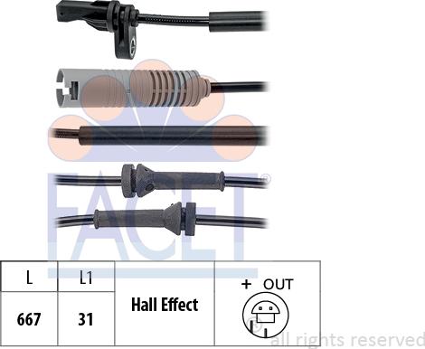 FACET 210.089 - Sensore, N° giri ruota autozon.pro