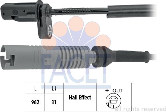 FACET 210.193 - Sensore, N° giri ruota autozon.pro