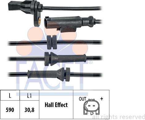 FACET 21.0197 - Sensore, N° giri ruota autozon.pro