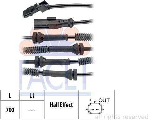 FACET 210.146 - Sensore, N° giri ruota autozon.pro