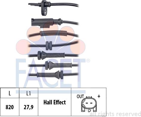 FACET 210.140 - Sensore, N° giri ruota autozon.pro