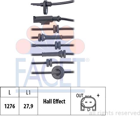 FACET 210.141 - Sensore, N° giri ruota autozon.pro