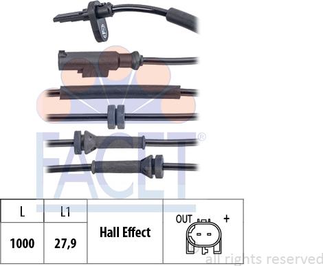 FACET 210.143 - Sensore, N° giri ruota autozon.pro