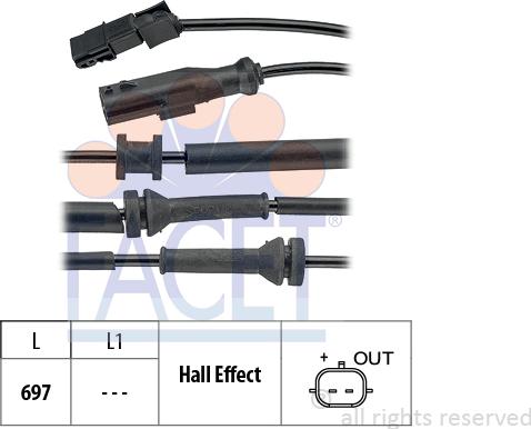 FACET 210.147 - Sensore, N° giri ruota autozon.pro