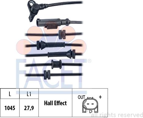FACET 210.159 - Sensore, N° giri ruota autozon.pro