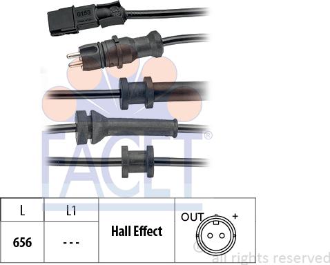 FACET 210.153 - Sensore, N° giri ruota autozon.pro