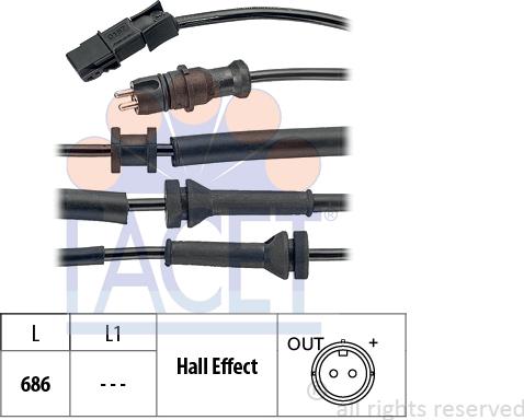 FACET 210.157 - Sensore, N° giri ruota autozon.pro