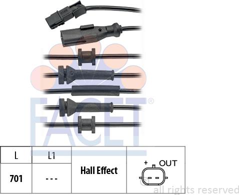 FACET 210.169 - Sensore, N° giri ruota autozon.pro