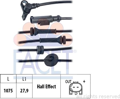 FACET 210.164 - Sensore, N° giri ruota autozon.pro