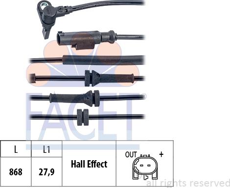FACET 210.165 - Sensore, N° giri ruota autozon.pro