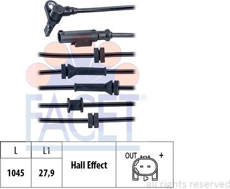 FACET 210.160 - Sensore, N° giri ruota autozon.pro