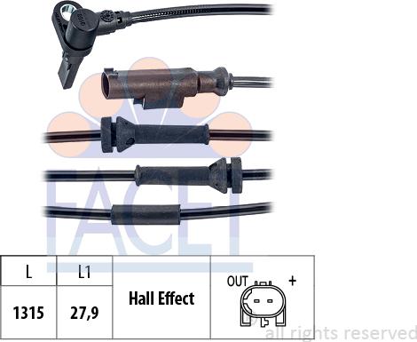 FACET 210.168 - Sensore, N° giri ruota autozon.pro