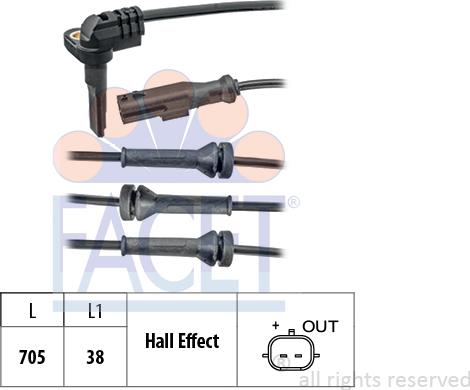 FACET 210.102 - Sensore, N° giri ruota autozon.pro
