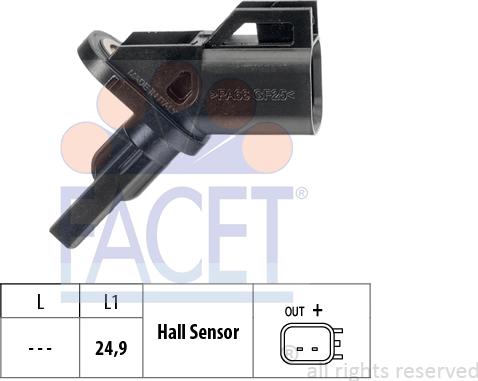 FACET 210.181 - Sensore, N° giri ruota autozon.pro