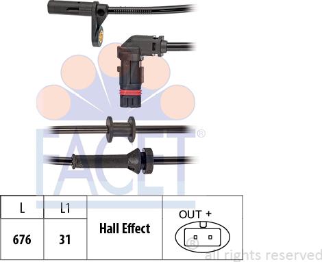FACET 210.187 - Sensore, N° giri ruota autozon.pro