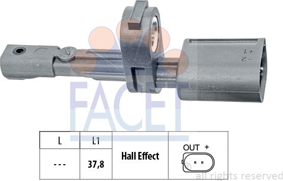 FACET 210.134 - Sensore, N° giri ruota autozon.pro