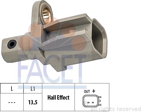 FACET 210.136 - Sensore, N° giri ruota autozon.pro