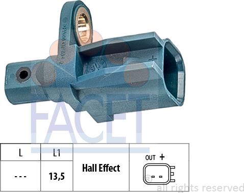 FACET 21.0137 - Sensore, N° giri ruota autozon.pro