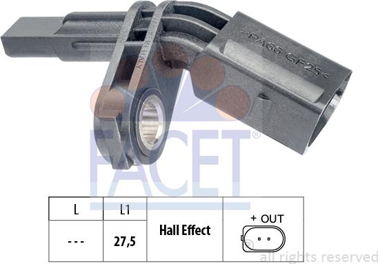 FACET 210.172 - Sensore, N° giri ruota autozon.pro