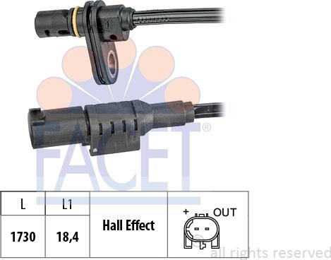 FACET 210.241 - Sensore, N° giri ruota autozon.pro