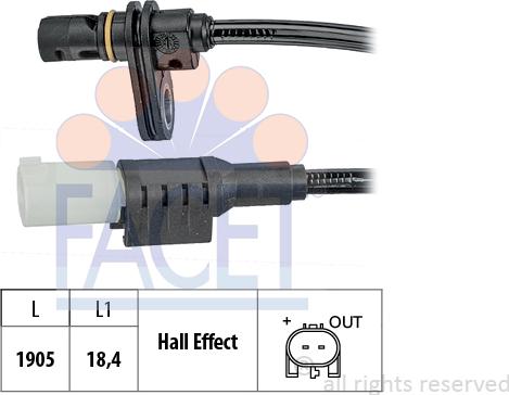 FACET 210.248 - Sensore, N° giri ruota autozon.pro