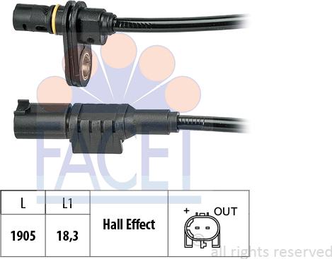 FACET 210.242 - Sensore, N° giri ruota autozon.pro