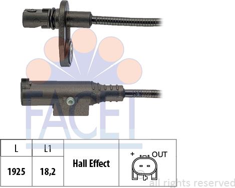 FACET 210.247 - Sensore, N° giri ruota autozon.pro