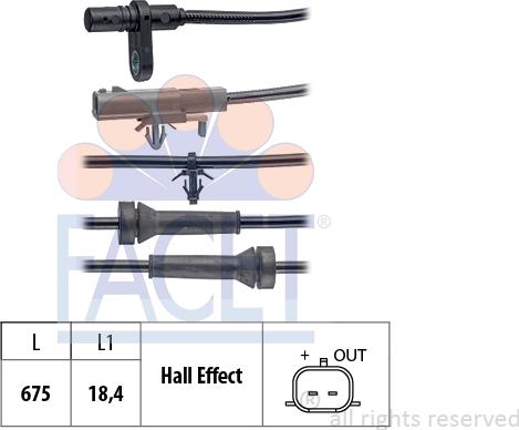 FACET 210.256 - Sensore, N° giri ruota autozon.pro