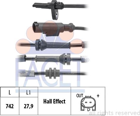 FACET 210.253 - Sensore, N° giri ruota autozon.pro