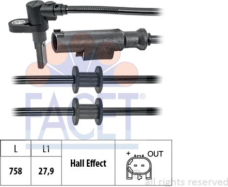 FACET 210.204 - Sensore, N° giri ruota autozon.pro