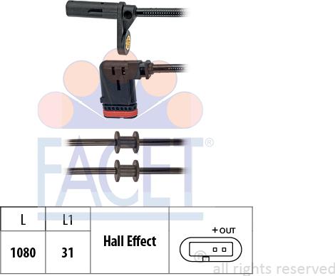 FACET 210.208 - Sensore, N° giri ruota autozon.pro