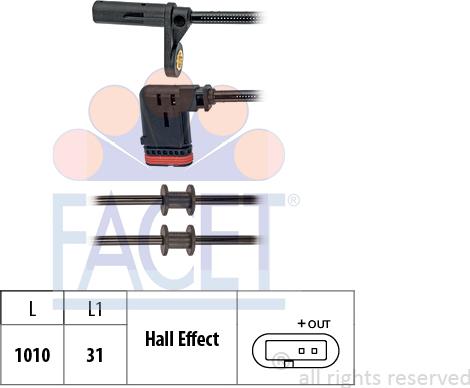 FACET 210.207 - Sensore, N° giri ruota autozon.pro