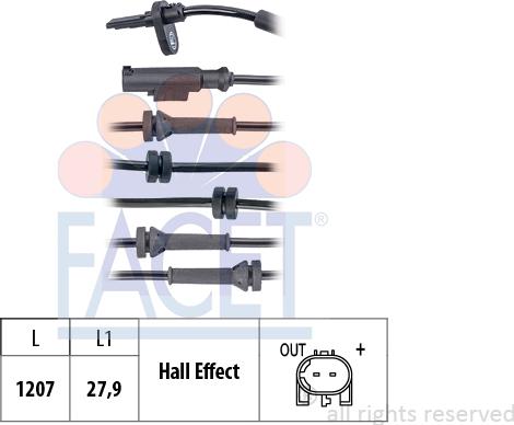 FACET 210.214 - Sensore, N° giri ruota autozon.pro