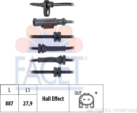 FACET 210.210 - Sensore, N° giri ruota autozon.pro