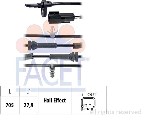 FACET 210.212 - Sensore, N° giri ruota autozon.pro