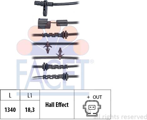 FACET 210.239 - Sensore, N° giri ruota autozon.pro