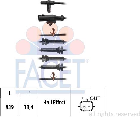 FACET 210.234 - Sensore, N° giri ruota autozon.pro