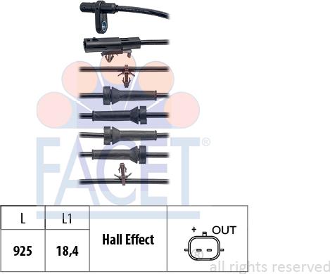 FACET 210.231 - Sensore, N° giri ruota autozon.pro