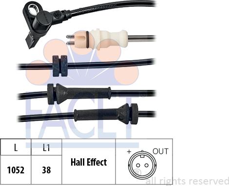 FACET 210.224 - Sensore, N° giri ruota autozon.pro