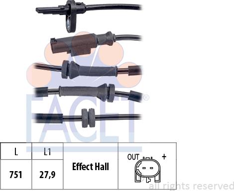 FACET 210.226 - Sensore, N° giri ruota autozon.pro