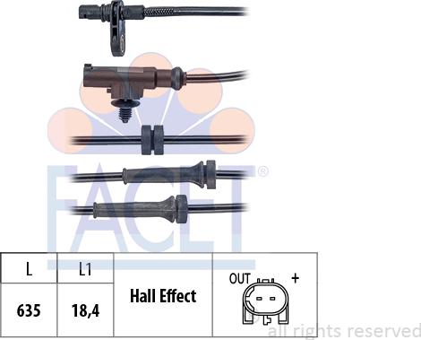 FACET 210.227 - Sensore, N° giri ruota autozon.pro