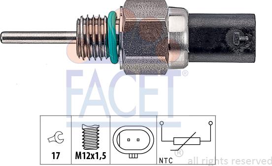 FACET 220.259 - Sensore, Temperatura gas scarico autozon.pro