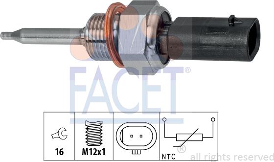 FACET 220.258 - Sensore, Temperatura gas scarico autozon.pro