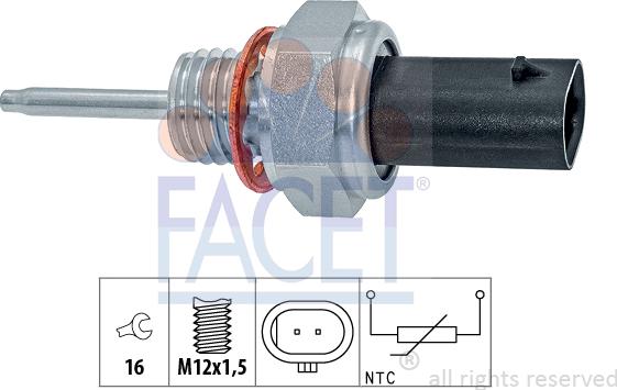 FACET 220.260 - Sensore, Temperatura gas scarico autozon.pro