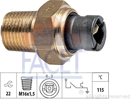 FACET 74.000 - Sensore, Temperatura refrigerante autozon.pro